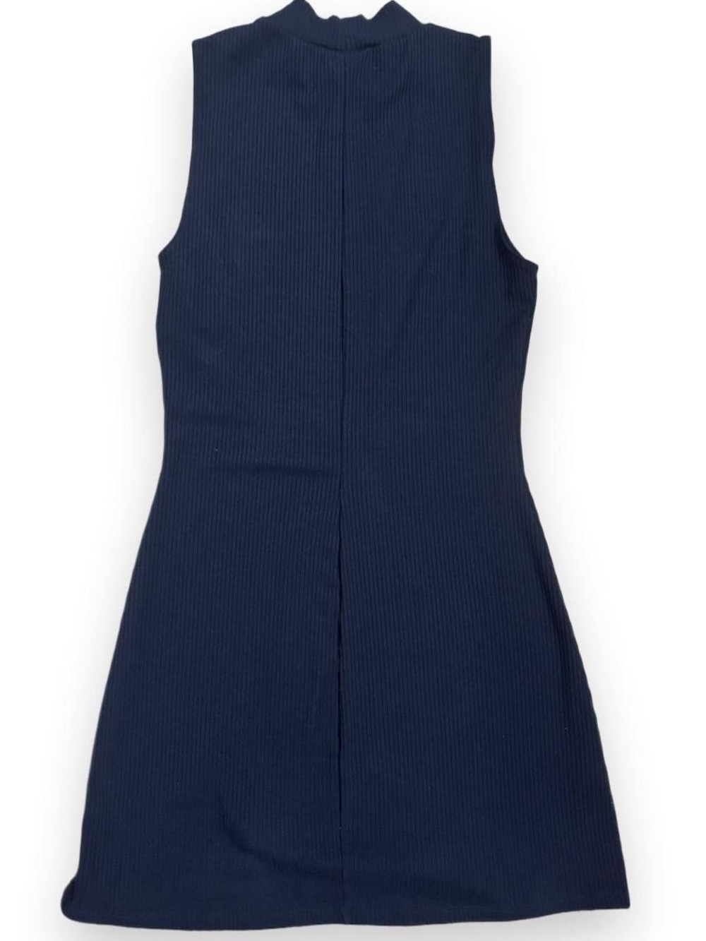 Reformation Navy Ribbed Sleeveless Mini Dress